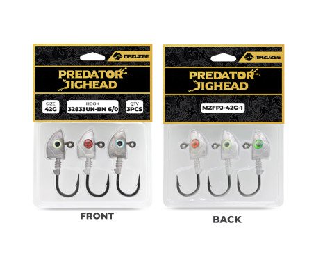 AQUA MARINE - Predator Jighead - 42G (Hook: 32833UN-BN 6/0)